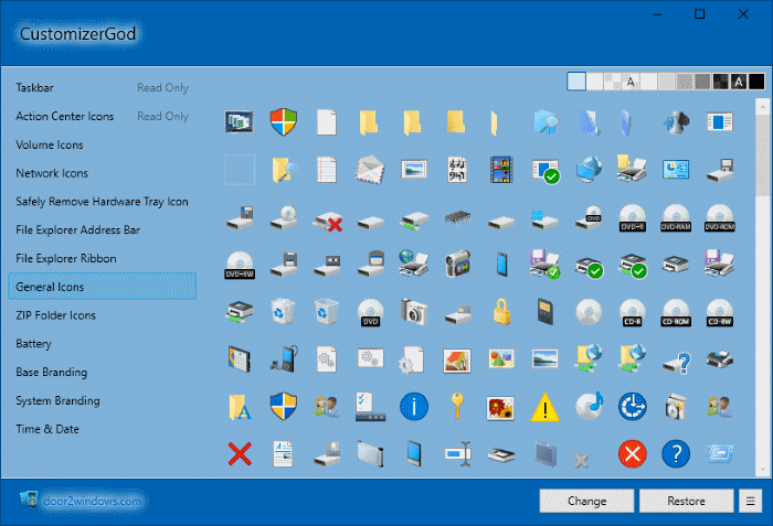 how to change icon windows 10