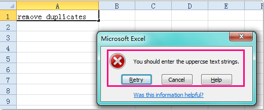 uppercase text in excel for mac